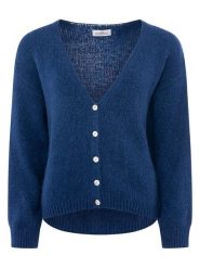 Zwillingsherz Kardigan "Uni" w kolorze granatowym rozmiar: onesize. Niebieskie kardigany damskie Zwillingsherz, bez wzorów. Za 304.29 zł.