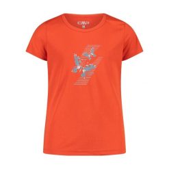 Bawełniany T-shirt dla dziewczynki CMP. Brązowe koszulki dziewczęce CMP, bez wzorów, z bawełny, bez ramiączek. Za 110.50 zł.