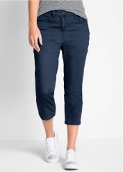 Jeansy straight, mid waist, z wygodnym pasem, z mieszanki bawełny. Niebieskie jeansy damskie bonprix. Za 109.99 zł.