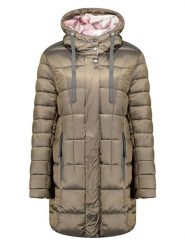 Geographical Norway Płaszcz pikowany "Bulli" w kolorze khaki rozmiar: XXL. Brązowe płaszcze damskie Geographical Norway, xxl, bez wzorów. Za 244.80 zł.