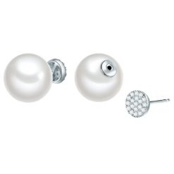 Lulu & Jane Kolczyki Mosiadz Srebrny 1 ct Damski. Szare kolczyki damskie Lulu & Jane, z cyrkonią, srebrne, na sztyftcie. Za 189.99 zł.