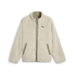 Męska dwustronna kurtka sherpa PUMA Alpine Snow White. Białe kurtki męskie Puma, m, bez wzorów, z tkaniny, sportowe, bez kaptura. Za 357.99 zł.