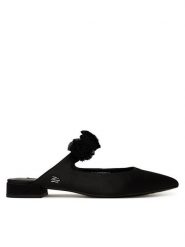 KARL LAGERFELD Klapki Kerrie KL40154 Czarny. Czarne klapki damskie Karl Lagerfeld, bez wzorów, z materiału, bez obcasa. Za 679.99 zł.