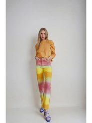 Monki Spodnie ze wzorem rozmiar: 38. Spodnie materiałowe damskie Monki, bez wzorów, z bawełny, z podwyższonym stanem. Za 43.99 zł.