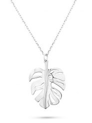 Eclat d'Argent Srebrny naszyjnik z zawieszką - dł. 39 cm rozmiar: onesize. Szare naszyjniki damskie Eclat d'Argent, srebrne. Za 105.38 zł.