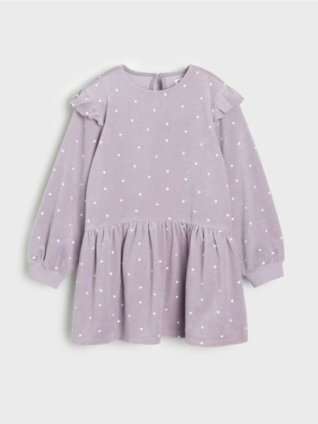 Sukienka z falbanami - wielobarwny. Sukienki damskie Sinsay, l, bez wzorów, bez kołnierzyka, bez ramiączek. W wyprzedaży za 39.99 zł.