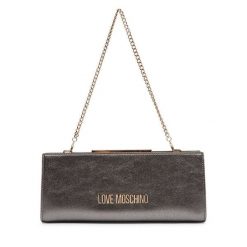 Torebka LOVE MOSCHINO. Szare torebki wieczorowe Love Moschino, bez wzorów, wizytowe, bez kołnierzyka, bez ramiączek. Za 859.99 zł.