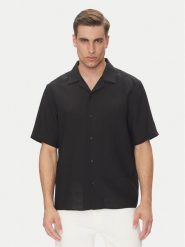 Calvin Klein Koszula LV04LC127G Czarny Regular Fit. Czarne koszule męskie CALVIN KLEIN, m, bez wzorów, z syntetyku, bez kołnierzyka, bez ramiączek. Za 259.99 zł.