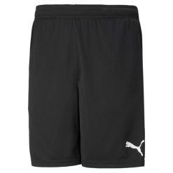 Spodenki męskie Puma teamRISE Training Shorts czarne. Białe szorty męskie Puma, bez kołnierzyka. Za 83.99 zł.