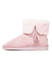 ISLAND BOOT Botki zimowe "Cinnamon" w kolorze jasnoróżowym rozmiar: 38. Różowe botki damskie Island Boot, na zimę, z materiału, bez obcasa, bez zapięcia. Za 136.45 zł.