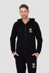 MOSCHINO Czarna bluza z kapturem. Czarne bluzy z kapturem męskie MOSCHINO, m. W wyprzedaży za 799.99 zł.
