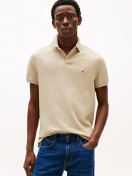 Tommy Hilfiger koszulka polo Mężczyźni Bawełna beżowy, L. Brązowe koszulki polo męskie Tommy Hilfiger, l, bez wzorów, z bawełny, bez ramiączek. Za 279.95 zł.