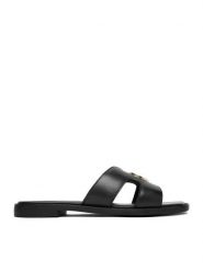 Beverly Hills Polo Club Klapki EO-WI16-ALYSHA-02 Czarny. Czarne klapki damskie Beverly Hills Polo Club, bez wzorów, ze skóry, bez obcasa. Za 279.99 zł.