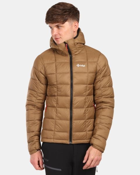 Męska kurtka ocieplana Kilpi REBEKI-M. Brązowe kurtki męskie Kilpi, na zimę, m, bez wzorów, z materiału, eleganckie, z kapturem. Za 454.00 zł.