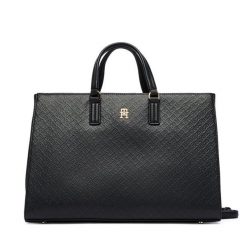 Torebka Tommy Hilfiger. Czarne torebki klasyczne damskie Tommy Hilfiger, bez wzorów, bez dodatków. Za 699.99 zł.