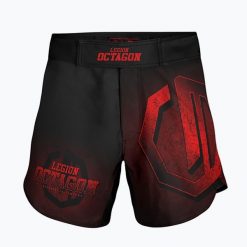 Spodenki treningowe męskie Octagon Legion Conquest. Czarne szorty męskie OCTAGON, z elastanu, bez kołnierzyka. Za 169.99 zł.