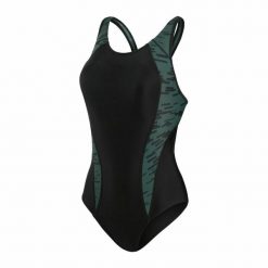 Damski 1-częściowy panelowy kostium kąpielowy Speedo Allov. Czarne stroje jednoczęściowe damskie Speedo, l, bez wzorów. Za 240.50 zł.