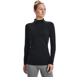 Damska koszulka z wysokim kołnierzem Under Armour. Białe bluzki sportowe damskie Under Armour, xs, z materiału, bez kołnierzyka, bez ramiączek. Za 274.65 zł.