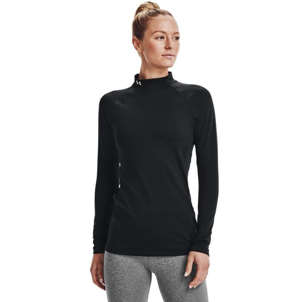 Damska koszulka z wysokim kołnierzem Under Armour. Białe bluzki sportowe damskie Under Armour, xs, z materiału, bez kołnierzyka, bez ramiączek. Za 274.65 zł.
