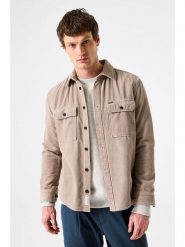 Garcia Koszula sztruksowa w kolorze beżowym rozmiar: XL. Brązowe koszule męskie Garcia, xl, bez wzorów, z bawełny, bez kołnierzyka, bez ramiączek. Za 193.24 zł.