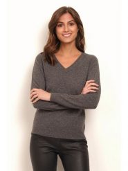 Soft Cashmere Kaszmirowy sweter w kolorze antracytowym rozmiar: 34/36. Czarne swetry klasyczne damskie Soft Cashmere, z kaszmiru, bez kołnierzyka. Za 248.58 zł.