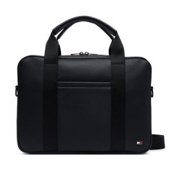 Torba na laptopa Tommy Hilfiger. Czarne torby na laptopa damskie Tommy Hilfiger, bez wzorów. Za 569.99 zł.