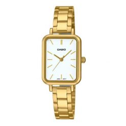 Zegarek Damski Casio TANK - GOLD. Zegarki damskie Casio, ze stali. Za 282.64 zł.