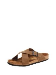 Comfortfusse Skórzane klapki w kolorze jasnobrązowym rozmiar: 43. Brązowe klapki i japonki męskie Comfortfusse, z nubiku. Za 260.99 zł.