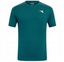 Koszulka tenisowa Diadora SS T-shirt Court. Zielone t-shirty męskie Diadora, l, bez wzorów, z materiału, bez kołnierzyka. Za 139.00 zł.