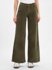 Levi's spodnie z sztruksu Kobiety Bawełna zielony, 28-32. Zielone spodnie materiałowe damskie Levi's, bez wzorów, z bawełny. Za 399.95 zł.