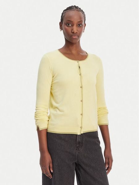 Liu Jo Kardigan WA6280 MS49I Żółty Regular Fit. Żółte kardigany damskie Liu Jo, s, bez wzorów, z wiskozy. Za 429.99 zł.