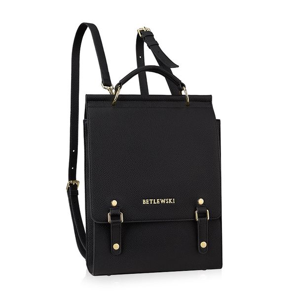 Plecak damski ekoskóra REESE czarny. Czarne plecaki damskie bez wzorów. Za 125.46 zł.