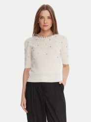 KAOS Sweter RI1KT021 Écru Regular Fit. Swetry klasyczne damskie KAOS, s, z wełny, bez kołnierzyka. Za 679.99 zł.