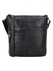 HIDE & STITCHES Skórzana torebka w kolorze czarnym - 23 x 23 x 4 cm rozmiar: onesize. Czarne torebki klasyczne damskie HIDE & STITCHES, bez wzorów, z materiału, bez dodatków. Za 173.99 zł.