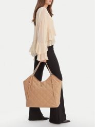 Badura Torebka CEO-KAJI-LDA8613 Beżowy. Brązowe torebki klasyczne damskie Badura, bez wzorów, z materiału, bez dodatków. Za 299.99 zł.