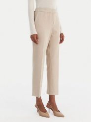 BOSS Spodnie materiałowe Tapria 50555740 Beżowy Slim Fit. Brązowe spodnie materiałowe damskie Boss, bez wzorów, z materiału. Za 899.99 zł.