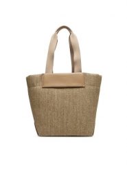 Calvin Klein Torebka Ck Raffia Medium Shopper K60K613174 Brązowy. Brązowe shopper bag damskie CALVIN KLEIN, bez wzorów, z tworzywa sztucznego, bez dodatków. Za 339.99 zł.