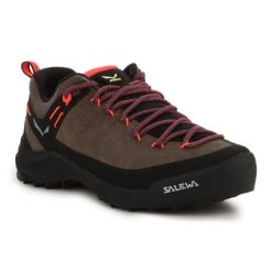 Buty Salewa Wildfire Leather 61396-7953 brązowe. Brązowe buty sportowe na co dzień damskie bez wzorów, z gumy, wspinaczkowe. Za 898.36 zł.