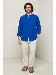 Lin Passion Koszula w kolorze niebieskim rozmiar: XL/XXL. Niebieskie koszule męskie Lin Passion, xl, bez wzorów, z bawełny, bez kołnierzyka, bez ramiączek. Za 124.95 zł.