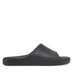 Klapki Melissa. Czarne klapki damskie Melissa, bez wzorów, bez obcasa. Za 199.99 zł.