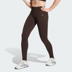 Legginsy Workout Essentials Knit Scrunch 7/8. Brązowe legginsy damskie Adidas, l, bez wzorów, z dzianiny. Za 239.00 zł.