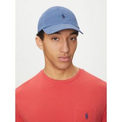 Czapka z daszkiem Polo Ralph Lauren. Niebieskie czapki męskie Polo Ralph Lauren, bez wzorów. Za 219.99 zł.