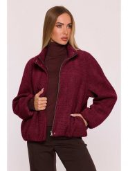 Made of emotion Kurtka przejściowa w kolorze bordowym rozmiar: S/M. Czerwone kurtki damskie Made Of Emotion, m, bez wzorów, bez kaptura. Za 300.92 zł.