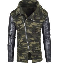 Bluza męska długa z kołnierzem zielona - moro Recea. Zielone bluzy bez kaptura męskie Recea, m, z materiału. W wyprzedaży za 79.99 zł.