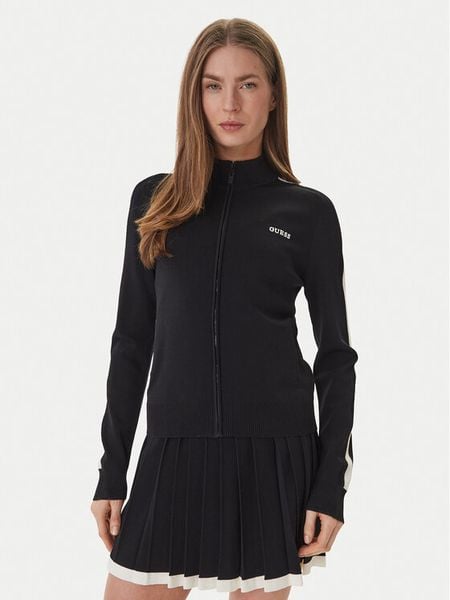 Guess Kardigan V6GR12 Z0752 Czarny Regular Fit. Czarne kardigany damskie Guess, xxs, z aplikacjami, z syntetyku. Za 569.99 zł.