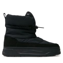 Śniegowce Pepe Jeans. Czarne śniegowce damskie Pepe Jeans, z jeansu. Za 669.99 zł.