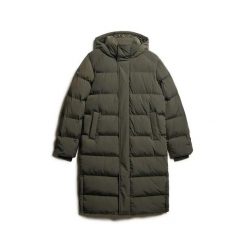 Długa kurtka z kapturem Superdry. Zielone kurtki męskie Superdry., na zimę, m, bez wzorów, z puchu, z kapturem. Za 851.75 zł.