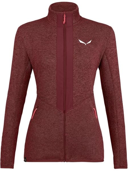 Bluza polarowa turystyczna damska Salewa Rocca 2 Pl W Fz. Czerwone bluzy bez kaptura damskie Salewa, l, z materiału. Za 372.80 zł.