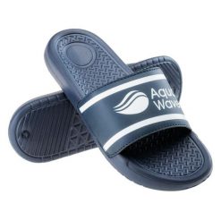 AquaWave Klapki Arwedi WO'S 92800331125 niebieskie. Niebieskie klapki damskie bez wzorów, z materiału, bez obcasa. Za 92.26 zł.