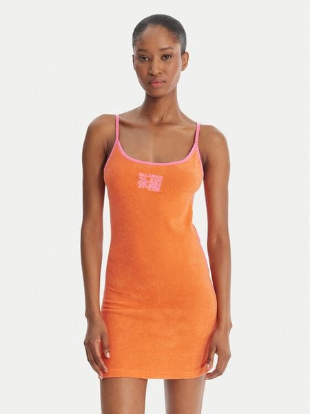 Billabong Sukienka letnia Sunkiss EBJFD03001 Pomarańczowy Slim Fit. Brązowe sukienki damskie Billabong, na lato, s, bez wzorów, z bawełny, bez kołnierzyka, bez ramiączek. Za 259.99 zł.